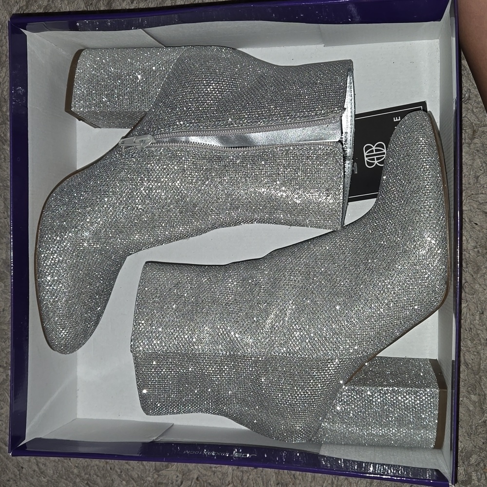 Madden Girl glitter booties